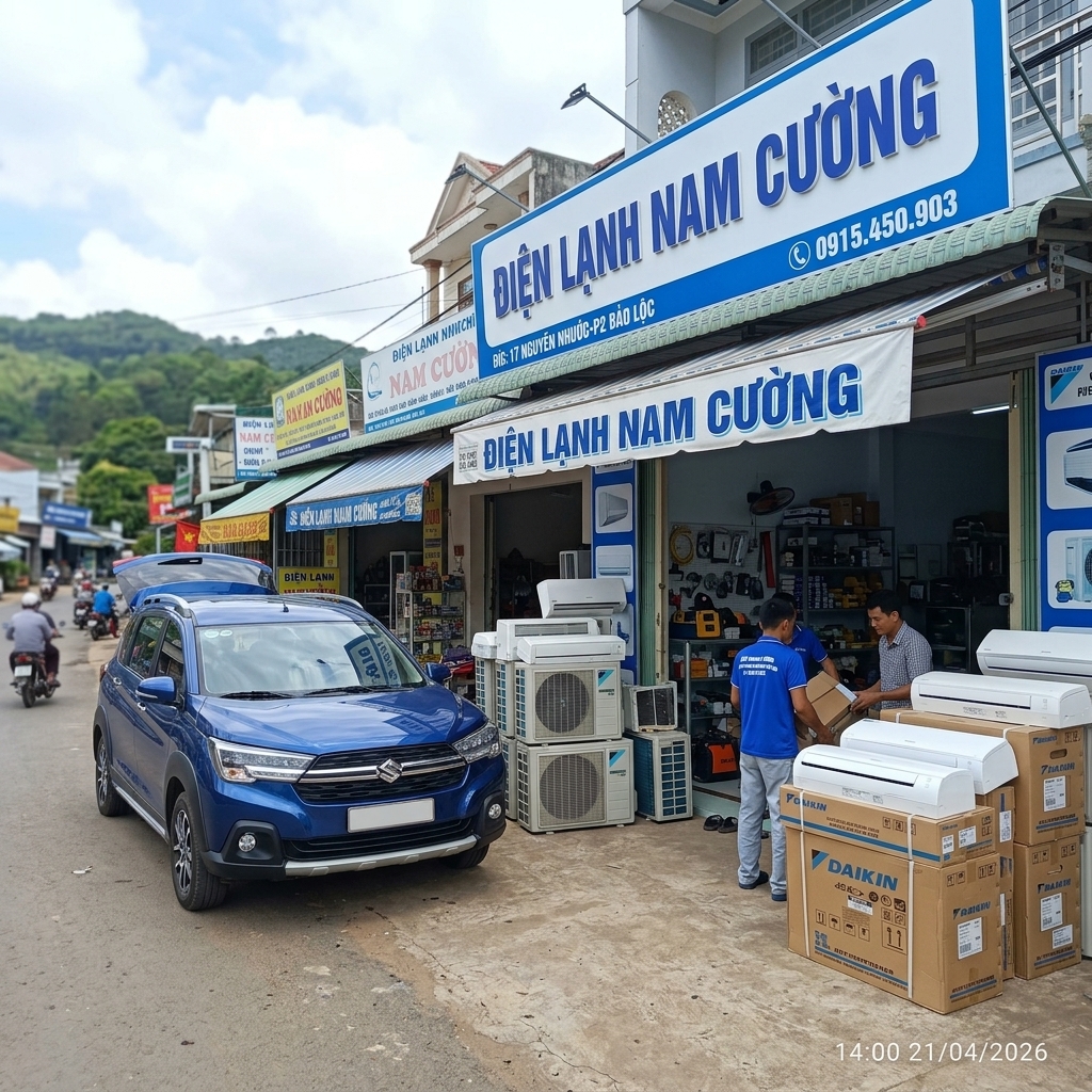 Cửa hàng Điện Lạnh Nam Cường tại 17 Nguyễn Thái Học, Phường 2, TP. Bảo Lộc